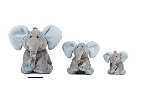 Schaffer Knuddel mich!-Peluche Elefante BabySugar Blue, Color Gris/Azul, Größe L 30 cm (Rudolf Schaffer Collection 5183)