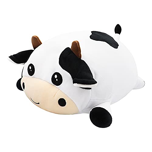Almohada de muñeca de Vaca lechera de Peluche de Animales de Peluche de Vaca de Dibujos Animados Almohada de Vaca de Leche de Vaca Suave Almohada abrazable Almohada de Peluche 35cm