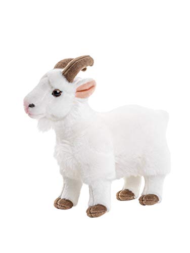 Uni-Toys - Cabra de montaña Blanca - 29 cm (Longitud) - Cabra, Animales Salvajes - Animal de Peluche, Peluche