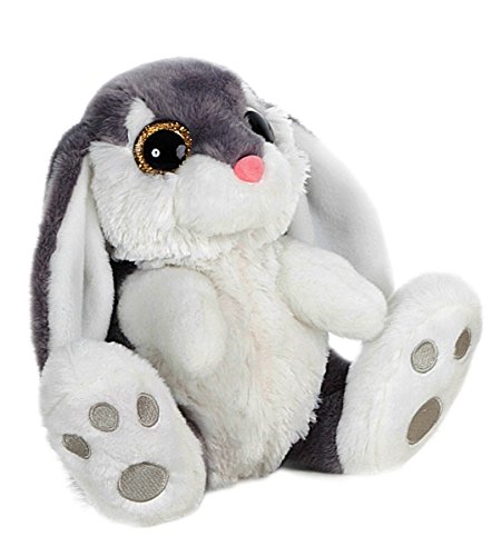 BARRADO Conejo de Peluche Sentado - Calidad Super Soft (Gris, 20cm)