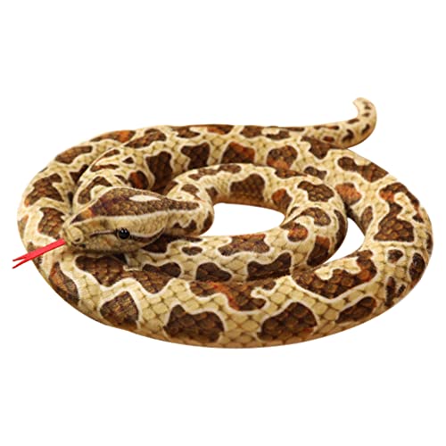 SAFIGLE 78. 6 pulgadas grande de peluche serpiente piente de peluche almohada de serpiente juguete de muñeca modelo de serpiente falso para niños adultos fiesta de cumpleaños